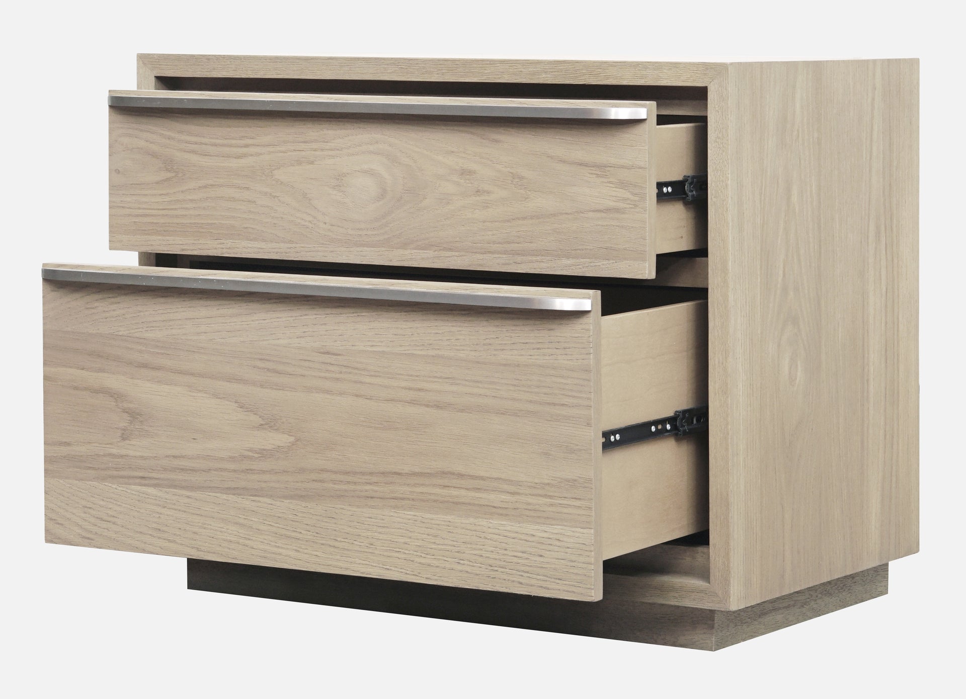 One Coastal Modern Two Drawer Nightstand in Bisque - What A Room