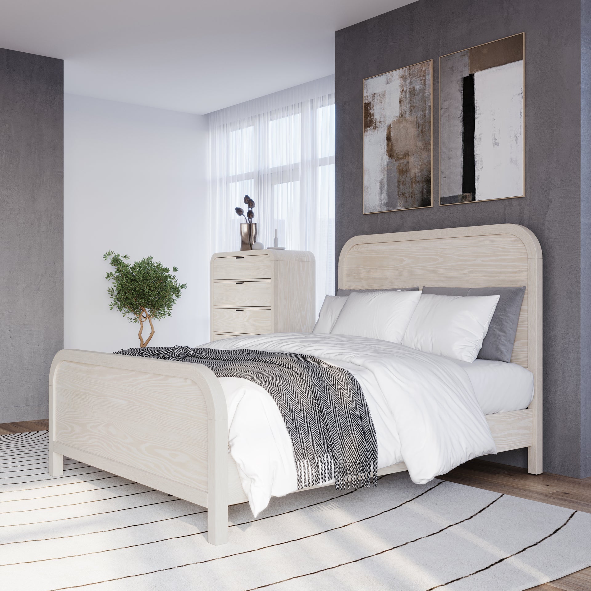 Drake Wood Platform Bed in Sugar - What A Room
