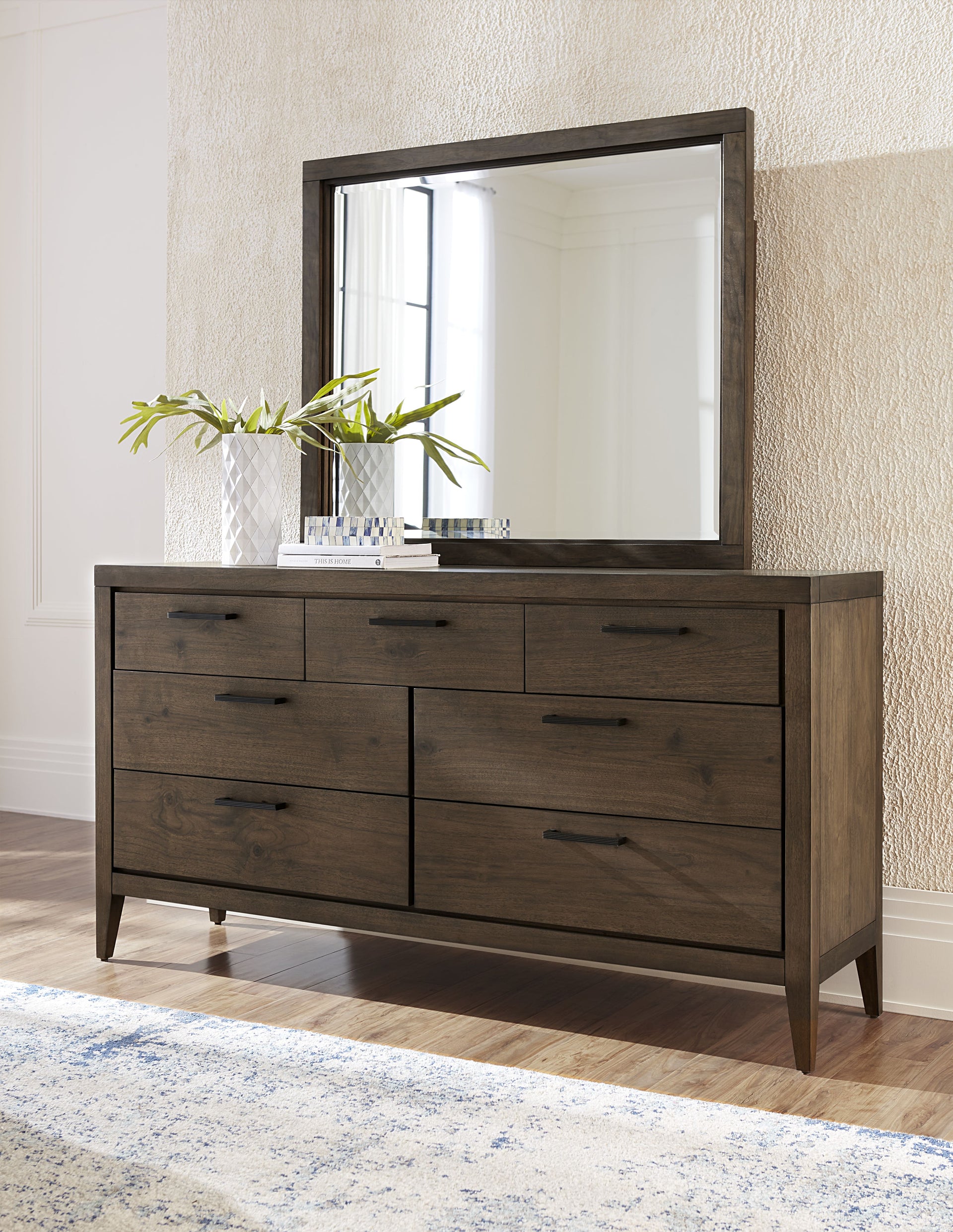 Boracay Seven Drawer Walnut Dresser in Wild Oats Brown - What A Room