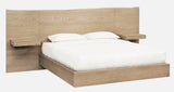One Coastal Modern Live Edge Wall Bed with Floating Nightstands in Bisque - What A Room