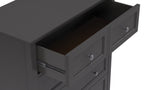 Grace Five Drawer Chest in Raven Black - What A Room