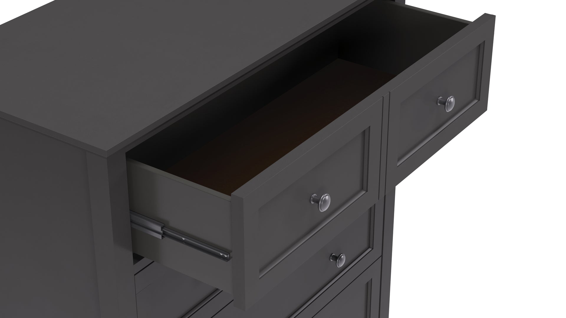 Grace Five Drawer Chest in Raven Black - What A Room