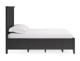 Grace Four Drawer Platform Storage Bed in Raven Black - What A Room