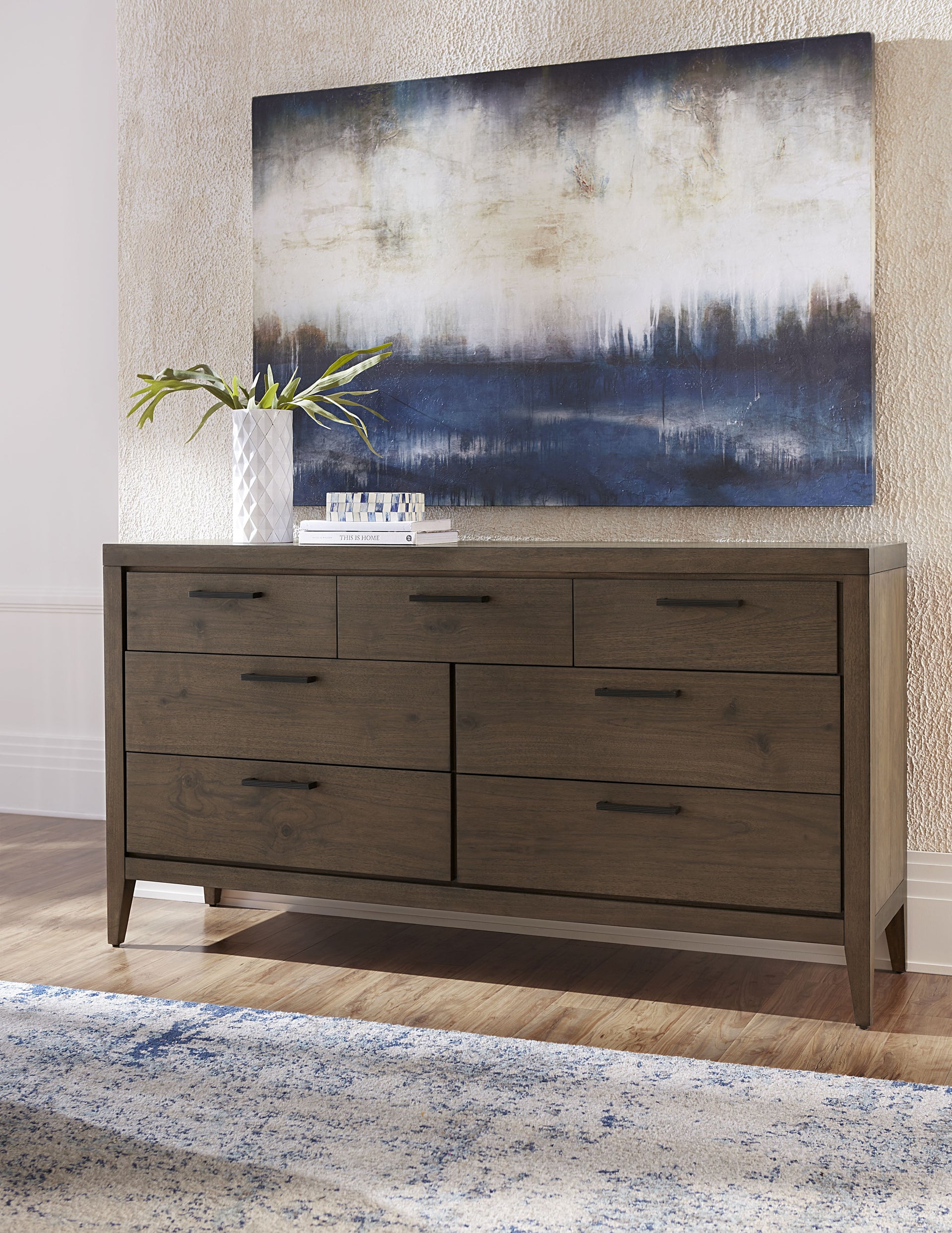 Boracay Seven Drawer Walnut Dresser in Wild Oats Brown - What A Room
