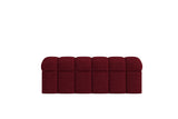 Savage Upholstered Storage Bench in Ruby Chenille - What A Room