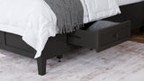 Grace Four Drawer Platform Storage Bed in Raven Black - What A Room