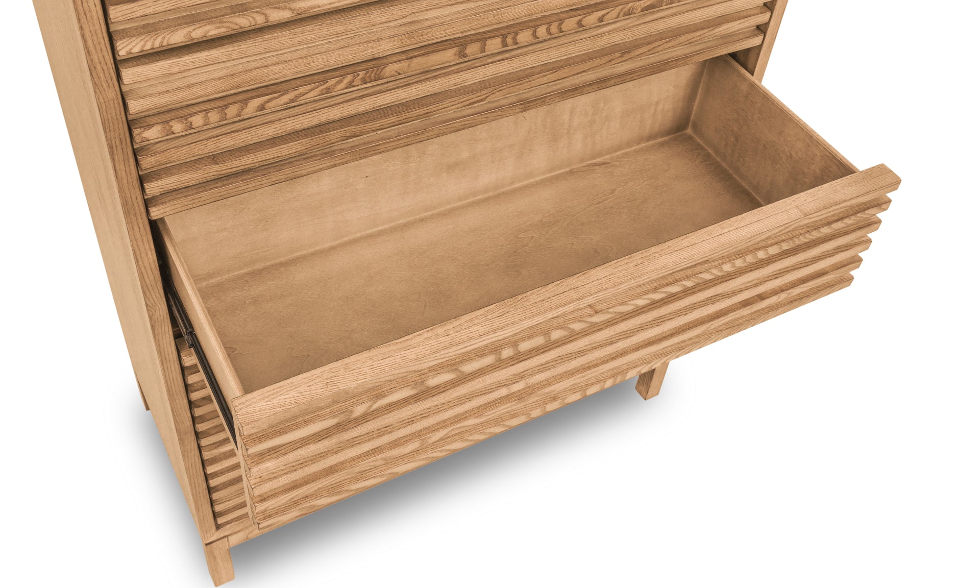 Tanner Five Drawer Ash Wood Chest in Flaxen - What A Room