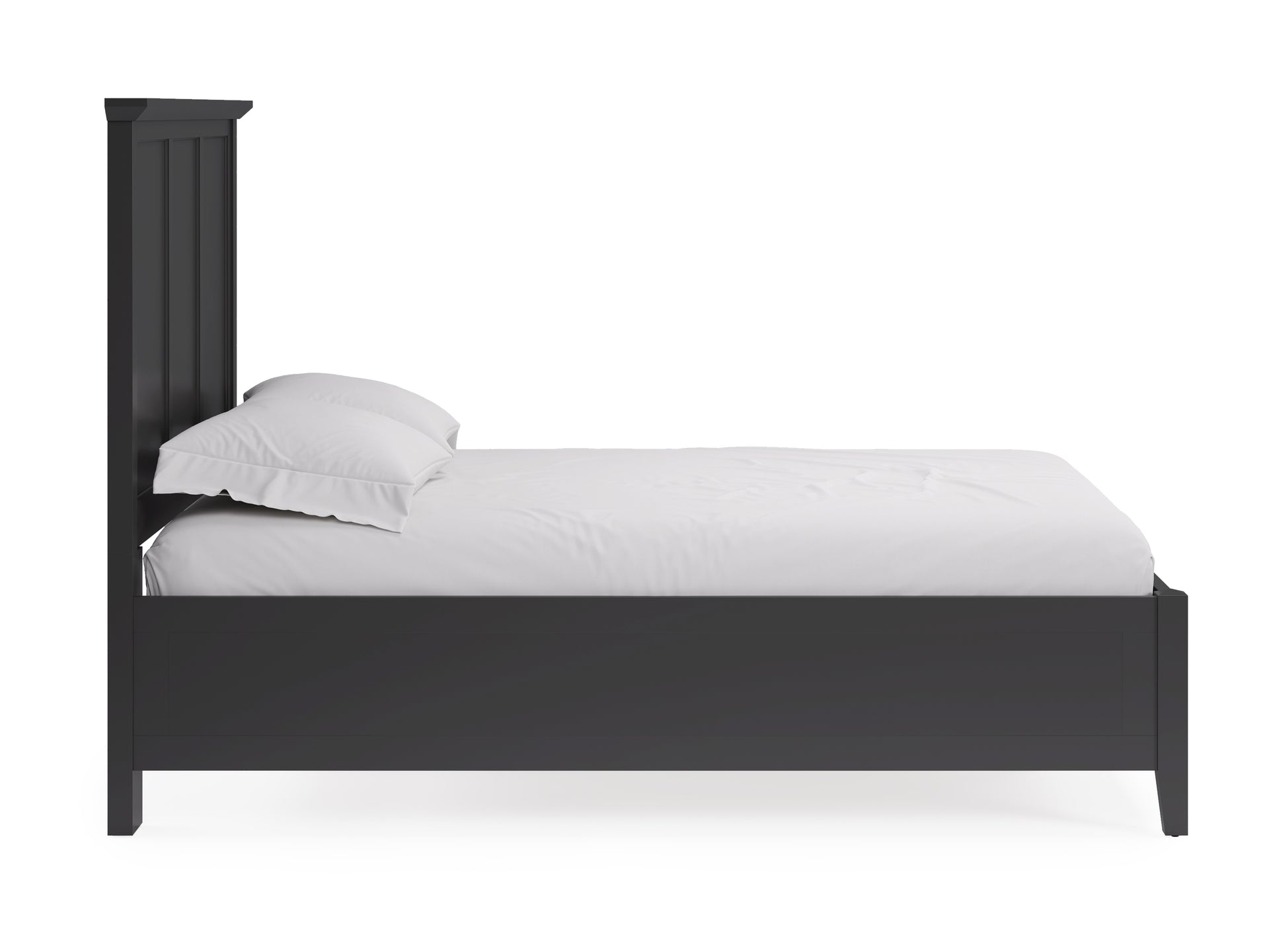 Grace Three Panel Bed in Raven Black - What A Room