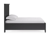 Grace Three Panel Bed in Raven Black - What A Room