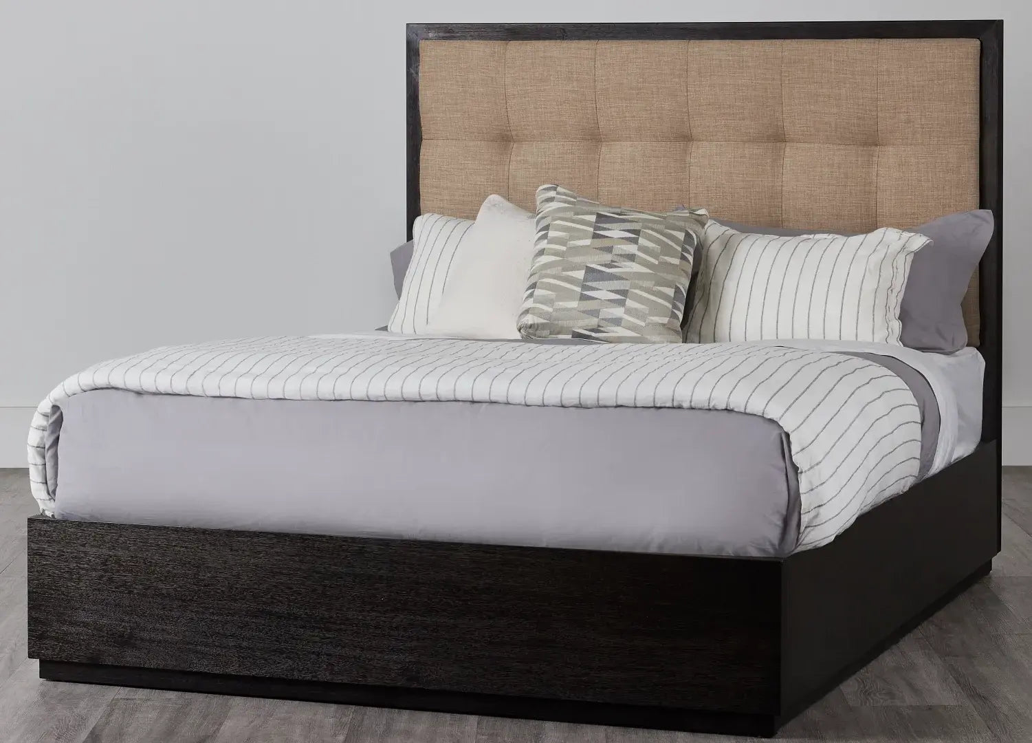 Oxford Upholstered Platform Bed in Toast - What A Room