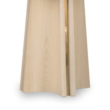 Zinnia Ash Wood Double Pedestal Dining Table in White Sand - What A Room