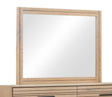 Batten Solid Wood and Mirrored Glass Wall or Dresser Mirror in Blonde Oak - What A Room
