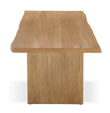 One Modern Coastal Live Edge Dining Table in White Oak - What A Room