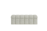Savage Upholstered Storage Bench in Sandy Chenille - What A Room