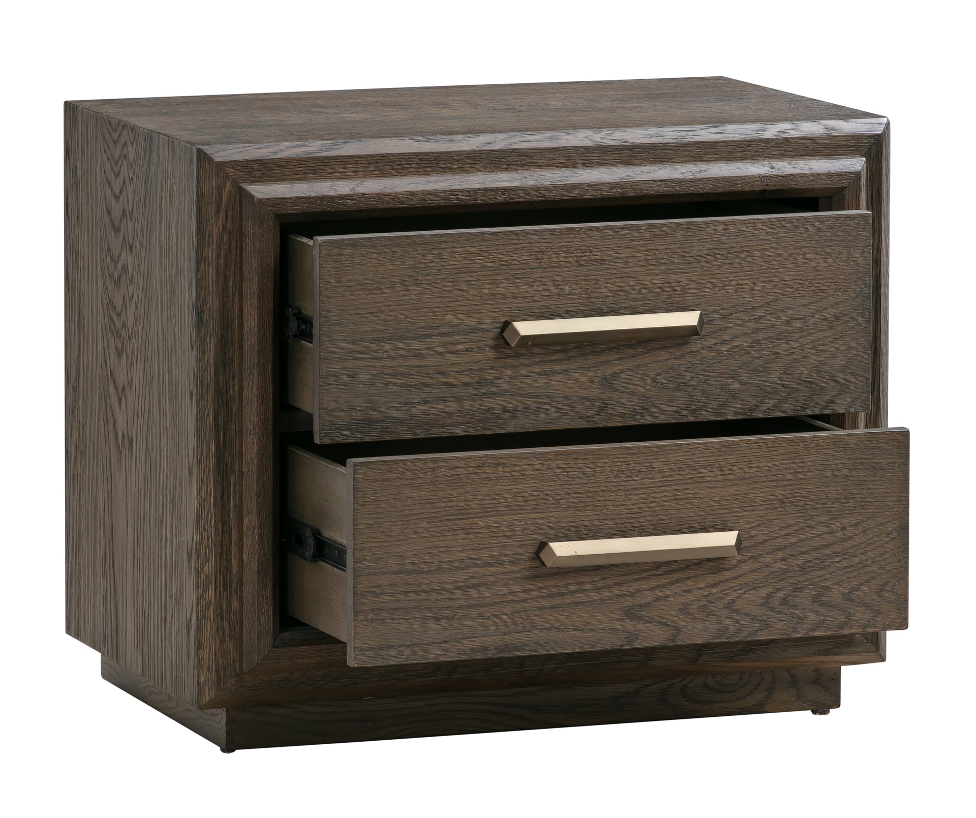Lawson Two Drawer USB-charger Nightstand in Big Bear Brown - What A Room
