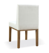 One Modern Coastal Upholstered Dining Side Chair in White Pearl and Bisque (Set of 2) - What A Room