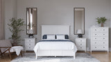 Grace Four Drawer Platform Storage Bed in Snowfall White - What A Room