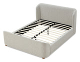 Kiki Upholstered Platform Bed in Cotton Ball Boucle - What A Room