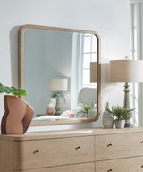 Penny Beveled Glass Wall or Dresser Mirror in Buff Cream - What A Room