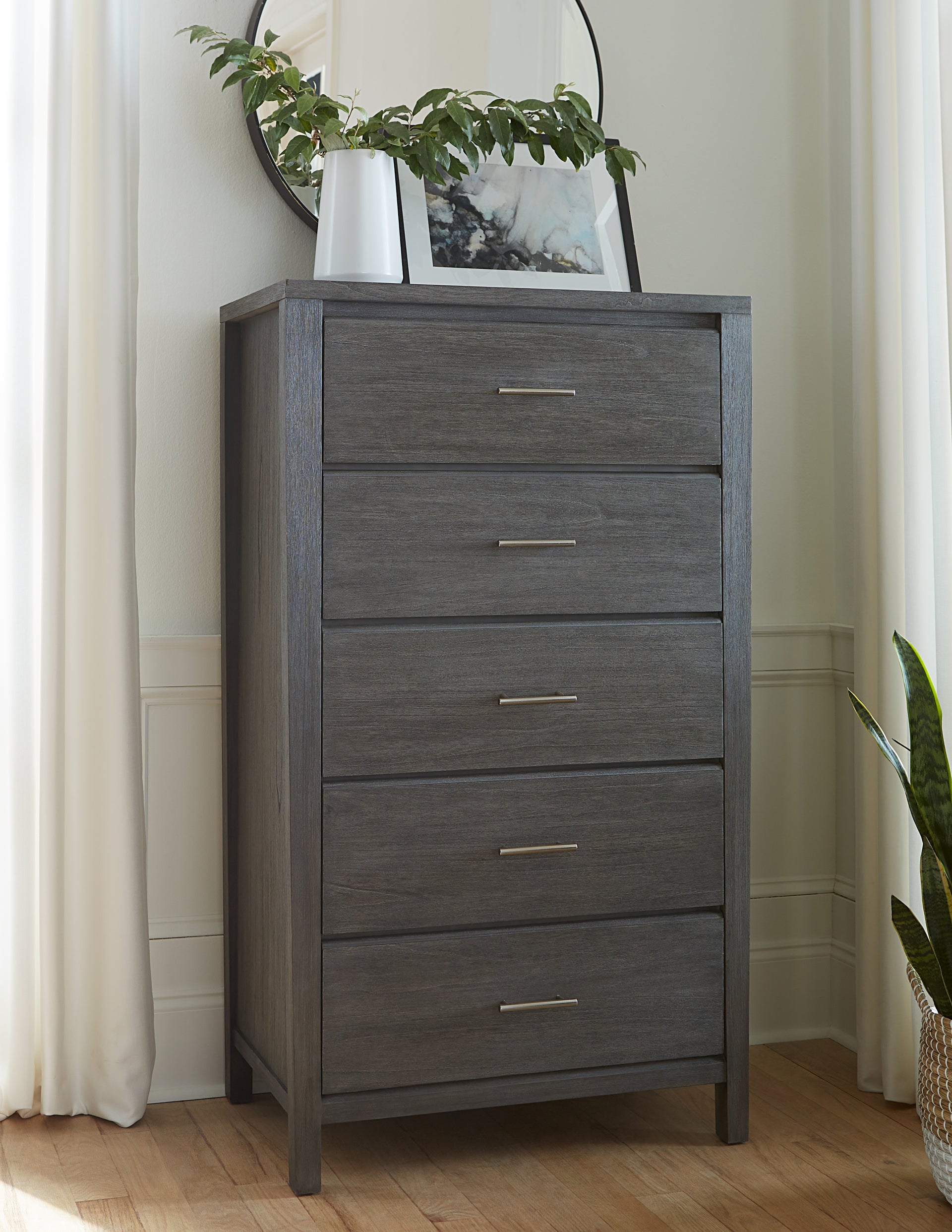 Nevis Five Drawer Chest in Sharkskin - What A Room