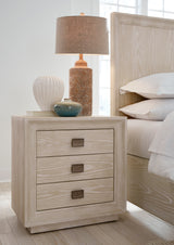 Maxime Three Drawer USB-Charging Nightstand in Ash - What A Room