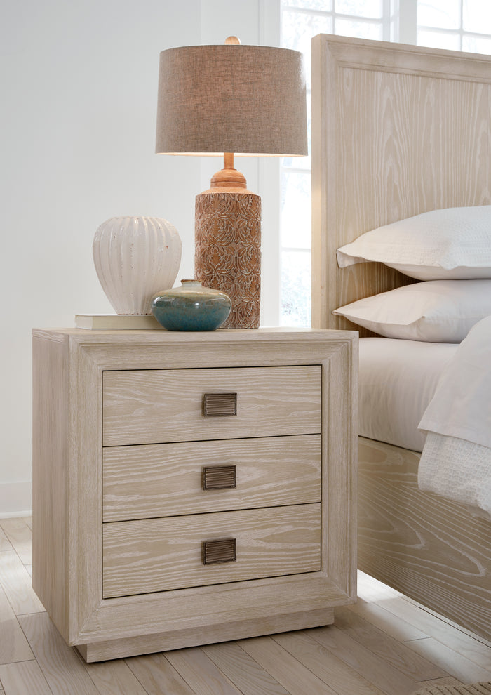 Maxime Three Drawer USB-Charging Nightstand in Ash - What A Room