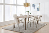 Tulum Stone Top Dining Table with Bronze Metal Base - What A Room