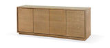 One Modern Coastal Four Door Sideboard in White Oak - What A Room