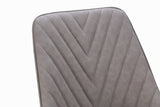 Lucia Metal Leg Upholstered Dining Chair in Anchor Gray Synthetic Leather and Gunmetal (Set of 2) - What A Room