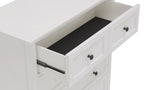 Grace Five Drawer Chest in Snowfall White - What A Room