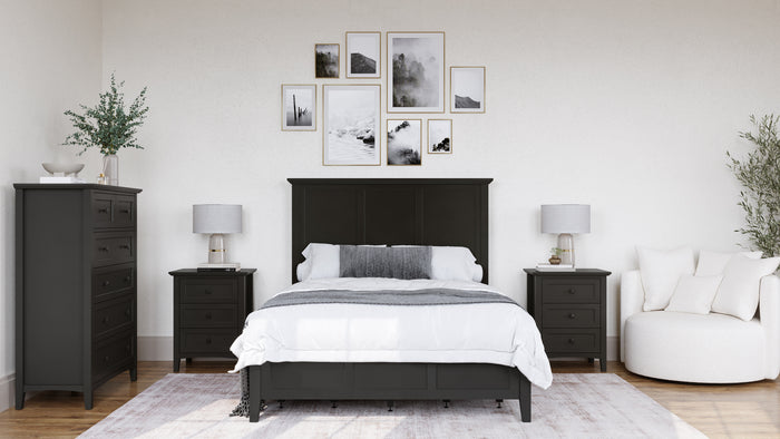 Grace Four Drawer Platform Storage Bed in Raven Black - What A Room
