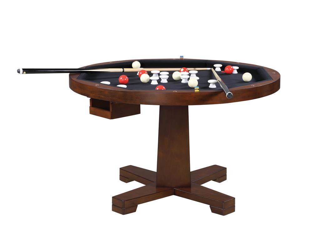 Marietta Round Wooden Game Table Tobacco - What A Room