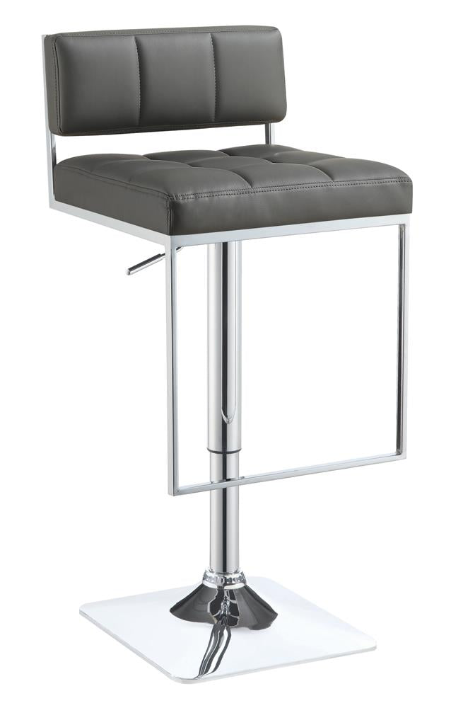 Adjustable Bar Stool Chrome and Grey - What A Room