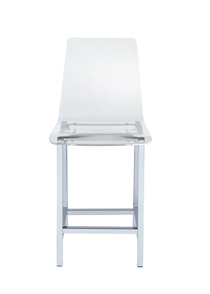Counter Height Stools Chrome and Clear Acrylic (Set of 2) - What A Room