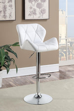 Adjustable Bar Stools Chrome and White (Set of 2) - What A Room