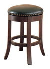 Swivel Counter Height Stools with Upholstered Seat Brown (Set of 2) - What A Room