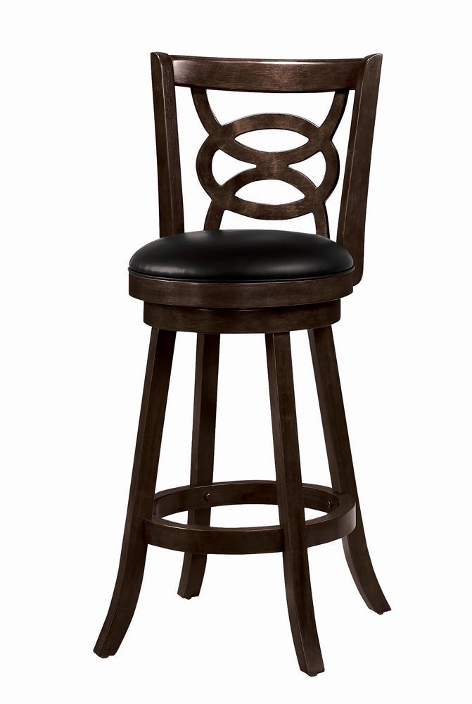 Swivel Bar Stools with Upholstered Seat Cappuccino (Set of 2) - What A Room