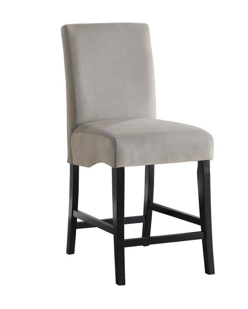 Stanton Upholstered Counter Height Chairs Grey and Black (Set of 2) - What A Room