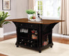 Slater 2-drawer Kitchen Island with Drop Leaves Brown and Black - What A Room