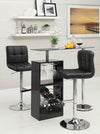 Adjustable Height Bar Stools Chrome and Black (Set of 2) - What A Room