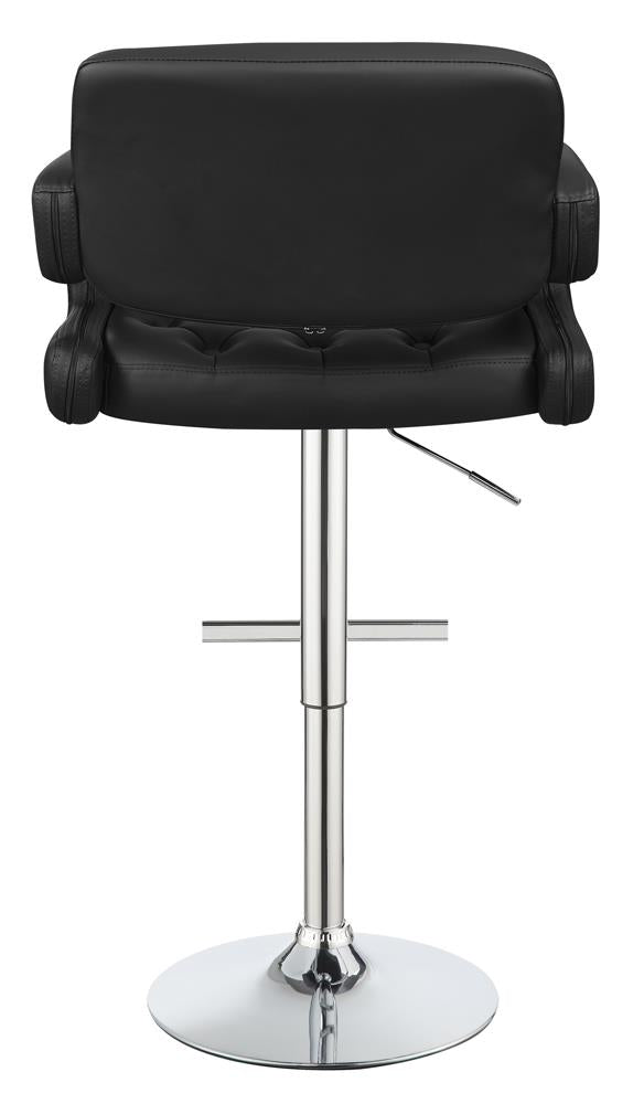 29″ Adjustable Height Bar Stool Black and Chrome - What A Room