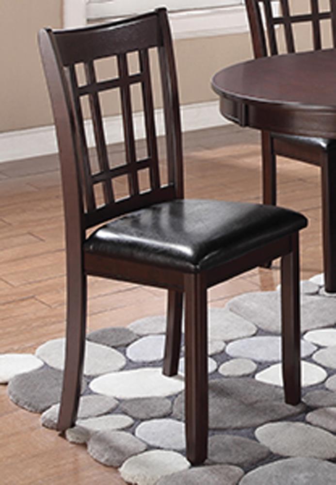 Lavon Padded Dining Side Chairs Espresso and Black (Set of 2) - What A Room