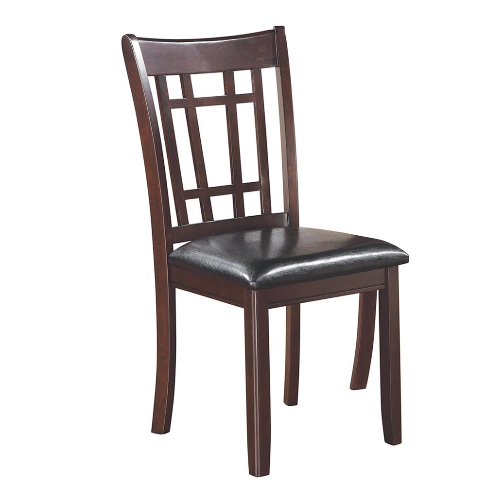 Lavon Padded Dining Side Chairs Espresso and Black (Set of 2) - What A Room