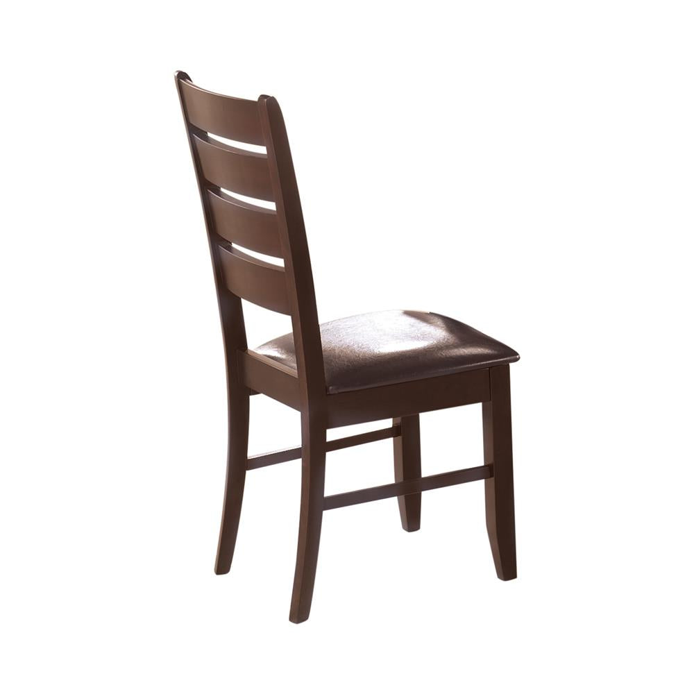 Dalila Ladder Back Side Chairs Cappuccino and Black (Set of 2) - What A Room