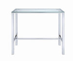 Bar Table with Glass Top Chrome - What A Room