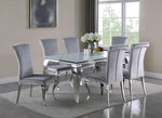 Carone Upholstered Side Chairs Grey and Chrome (Set of 4) - What A Room