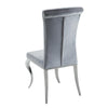 Carone Upholstered Side Chairs Grey and Chrome (Set of 4) - What A Room