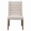 Tufted Side Chairs Dark Brown and Beige (Set of 2) - What A Room