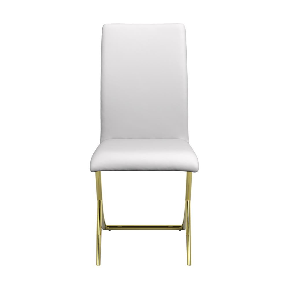 Chanel Upholstered Side Chairs White (Set of 4) - What A Room