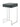 Square Counter Height Stool Black and Chrome - What A Room